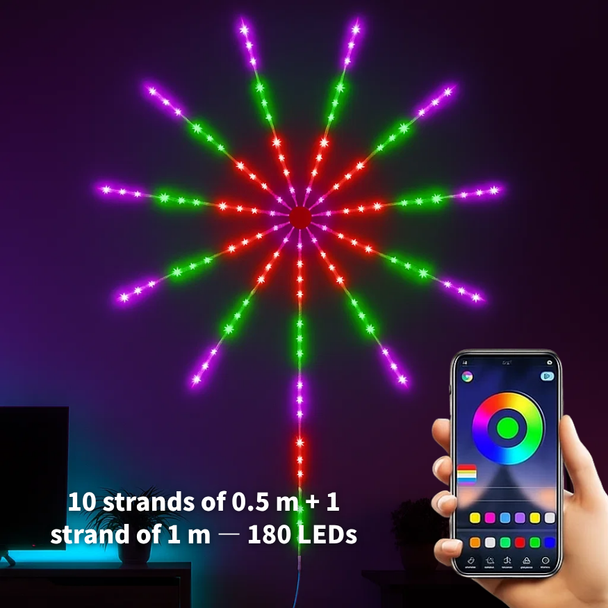 🎆 Christmas Sale – 50% OFF 🎁 Firework LED Light Strip for Stunning Room & Holiday Décor! 💡