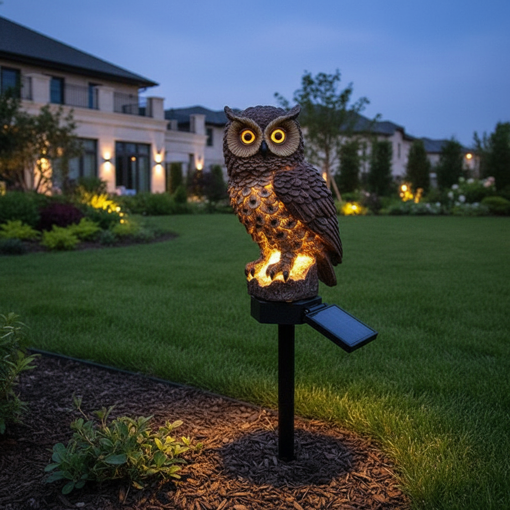 š Christmas Flash Sale š 49% OFF ⨠Owl Solar Garden Light ā Waterproof Solar-Powered Outdoor Pathway Ornament