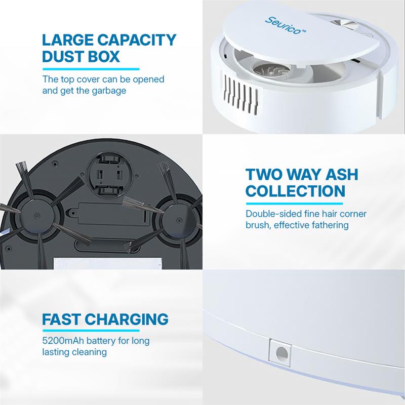 🤍Seurico AutoClean Robot Vacuum Cleaner Pro