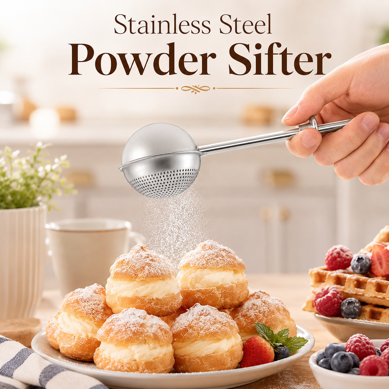 Multifunctional Stainless Steel Powder Sifter
