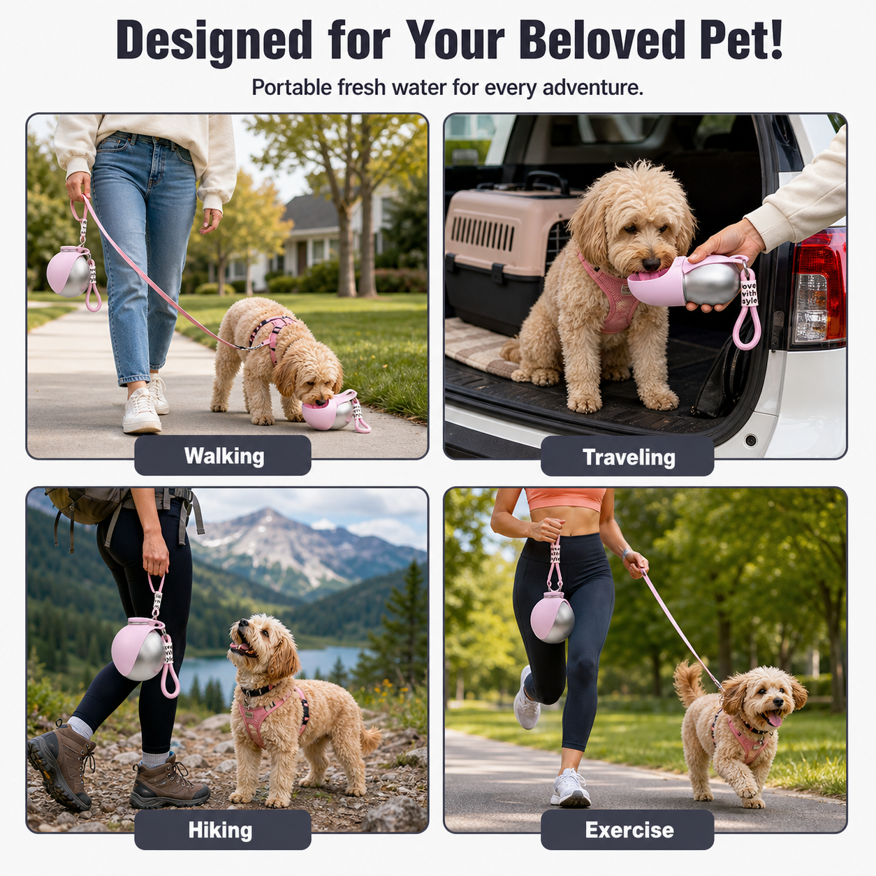 Portable Stainless Pet Water Bottle