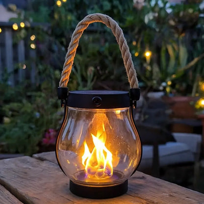 Kaliiqo™ – Flickering Flame Solar Lantern Outdoor Lights