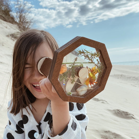 Handmade Wooden Kaleidoscope DIY Toy