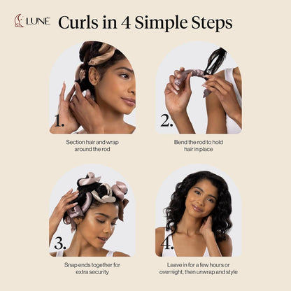Satin Heatless Curling Set