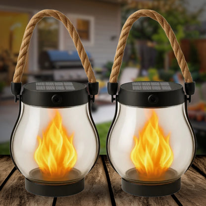 Kaliiqo™ – Flickering Flame Solar Lantern Outdoor Lights