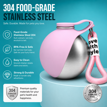 Portable Stainless Pet Water Bottle