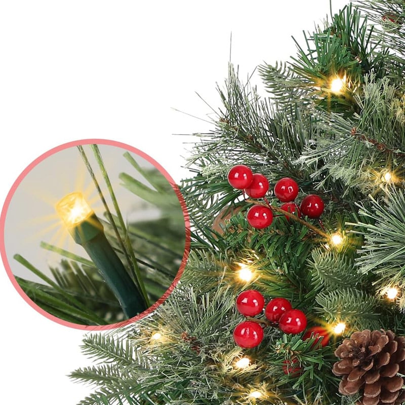 🎄🔥Pre-lit Artificial Christmas Tree Urn Filler💐
