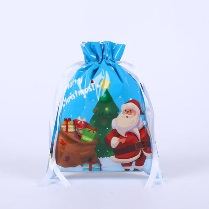 🎁 Christmas Drawstring Gift Bags🎄 — Assorted Sizes for Easy Holiday Wrapping
