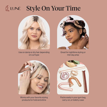 Satin Heatless Curling Set