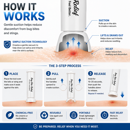 Bug Bite Thing Suction Tool,Poison Remover - Stop Mosquito Bite Itch In Seconds
