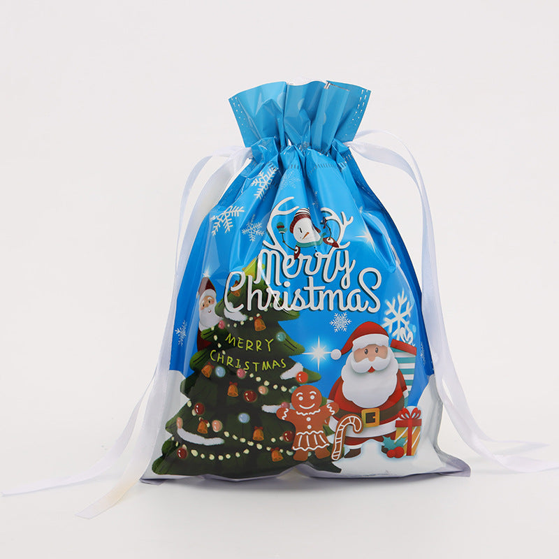 🎁 Christmas Drawstring Gift Bags🎄 — Assorted Sizes for Easy Holiday Wrapping