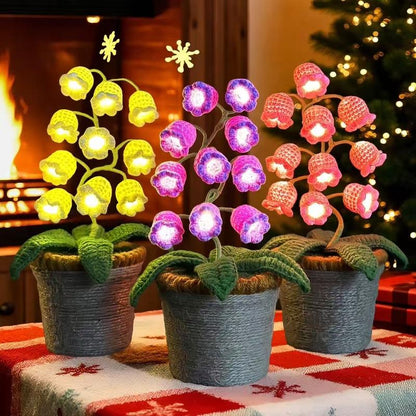 🌸 Lily of the Valley Lamp, Handmade Crochet Artificial Flower Night Light — 🎁Perfect for Valentine’s Day & Mother’s Day