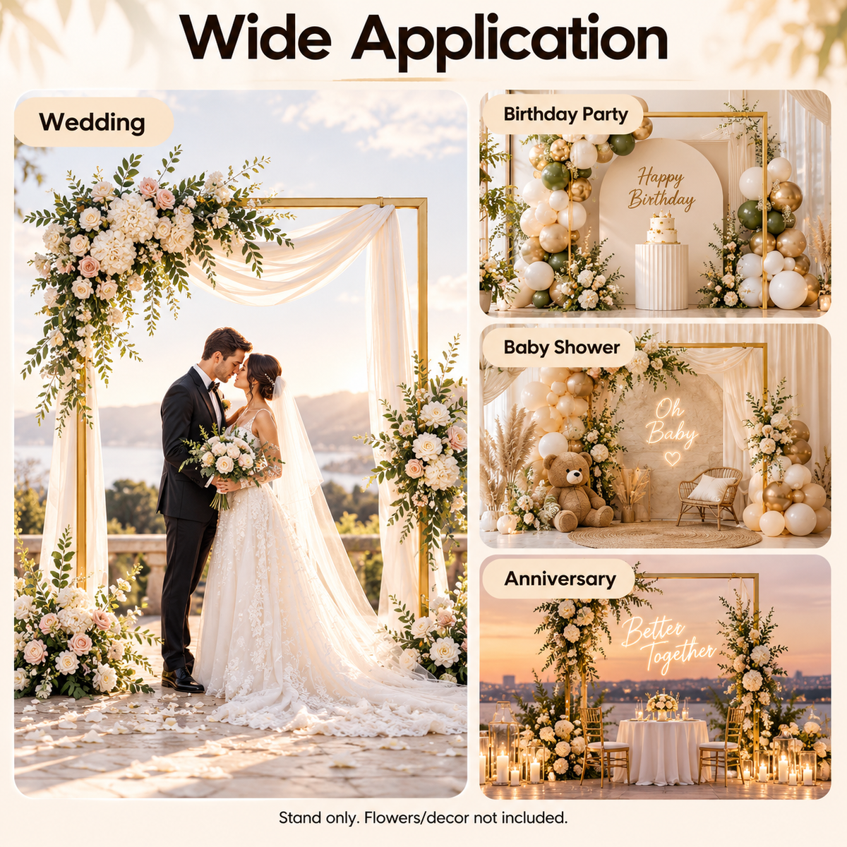 Metal wedding stand
