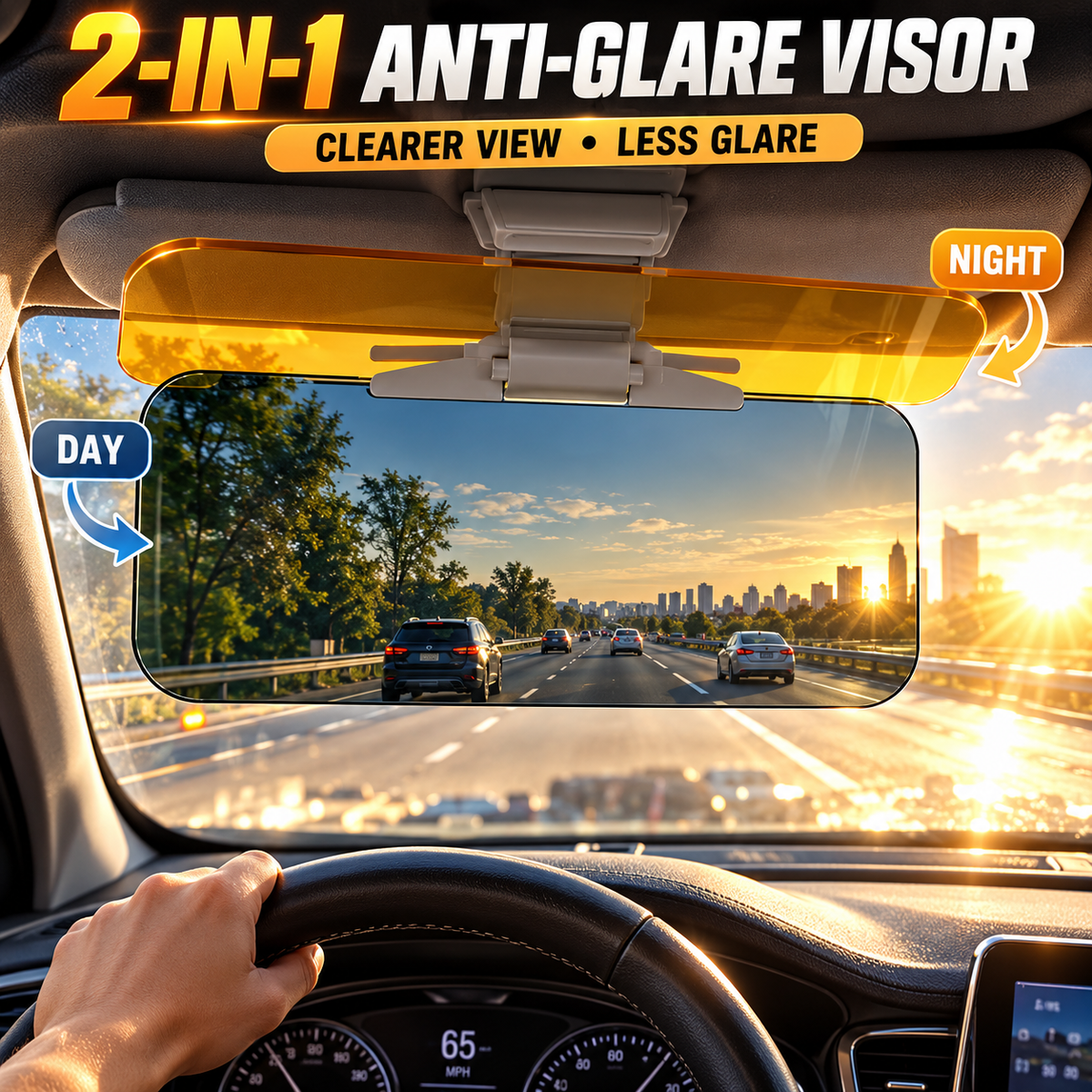 Dual-layer anti-glare sun visor for automobiles