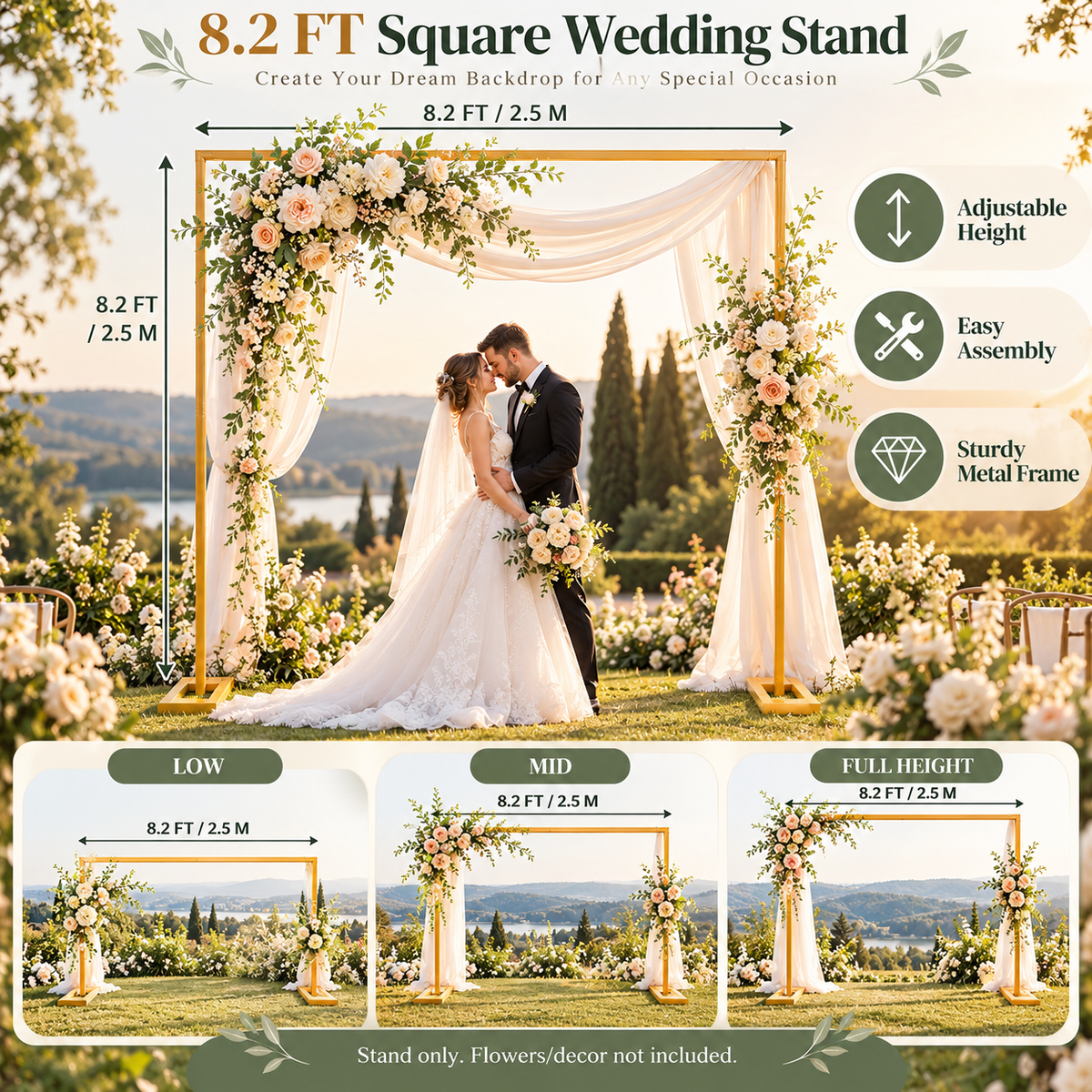 Metal wedding stand