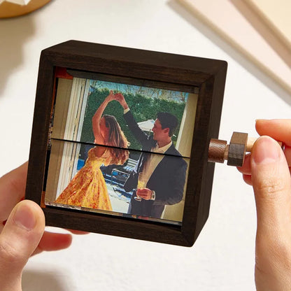 Custom Flipbook Frame Animation Machine Mechanical Hand Motion Photo Cube Album with Light