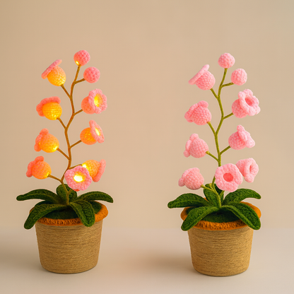 🌸 Lily of the Valley Lamp, Handmade Crochet Artificial Flower Night Light — 🎁Perfect for Valentine’s Day & Mother’s Day