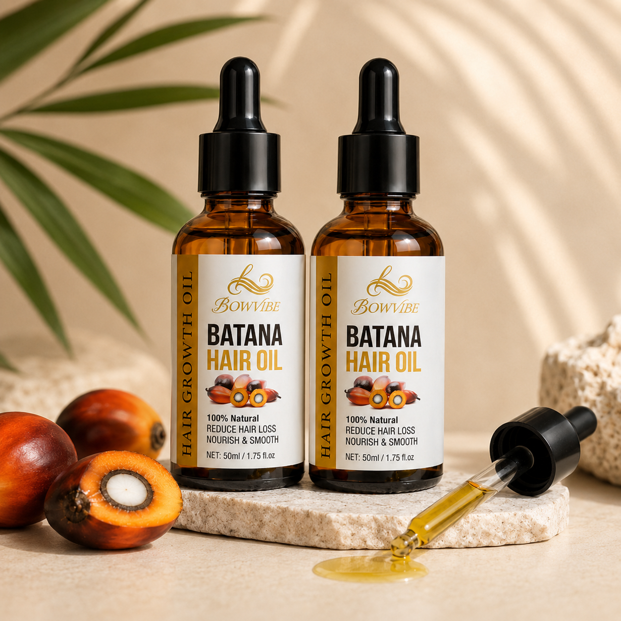 Racines Nourries, Cheveux Plus Denses – Huile de Batana