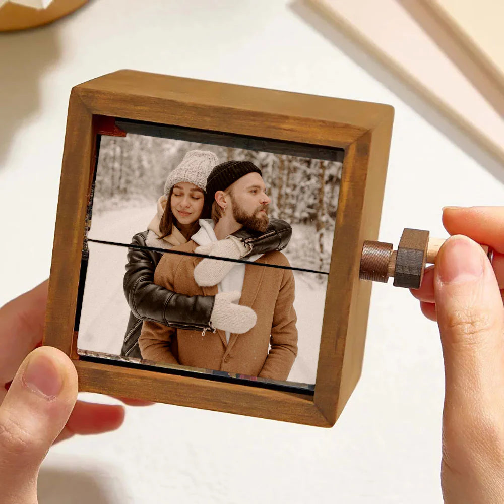 Custom Flipbook Frame Animation Machine Mechanical Hand Motion Photo Cube Album with Light