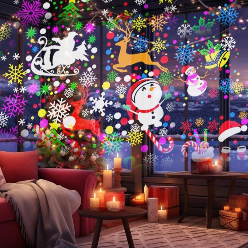 🎁 Christmas Projection Lamp 5V/1A with 16 Patterns USB Powered for Home 🎅