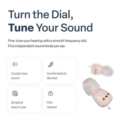 Audien Atom ONE OTC Hearing Aids for Adults – Discreet In-Ear Sound Amplification, Rechargeable, No Prescription