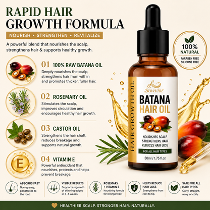 Racines Nourries, Cheveux Plus Denses – Huile de Batana