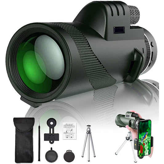 High-Power 80x100 Monocular | Compact, Clear & Long-Distance Viewing