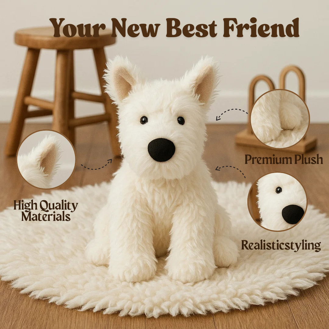 West Highland White Terrier Westie Stuffed Plush Dog