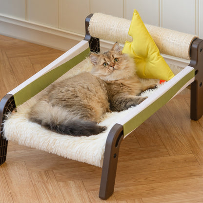 Elevated Cat Bed With Scratching Post