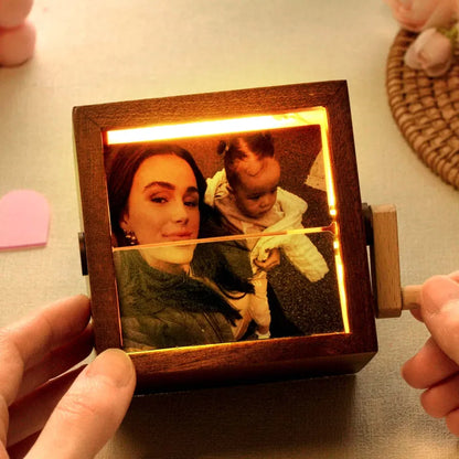 Custom Flipbook Frame Animation Machine Mechanical Hand Motion Photo Cube Album with Light