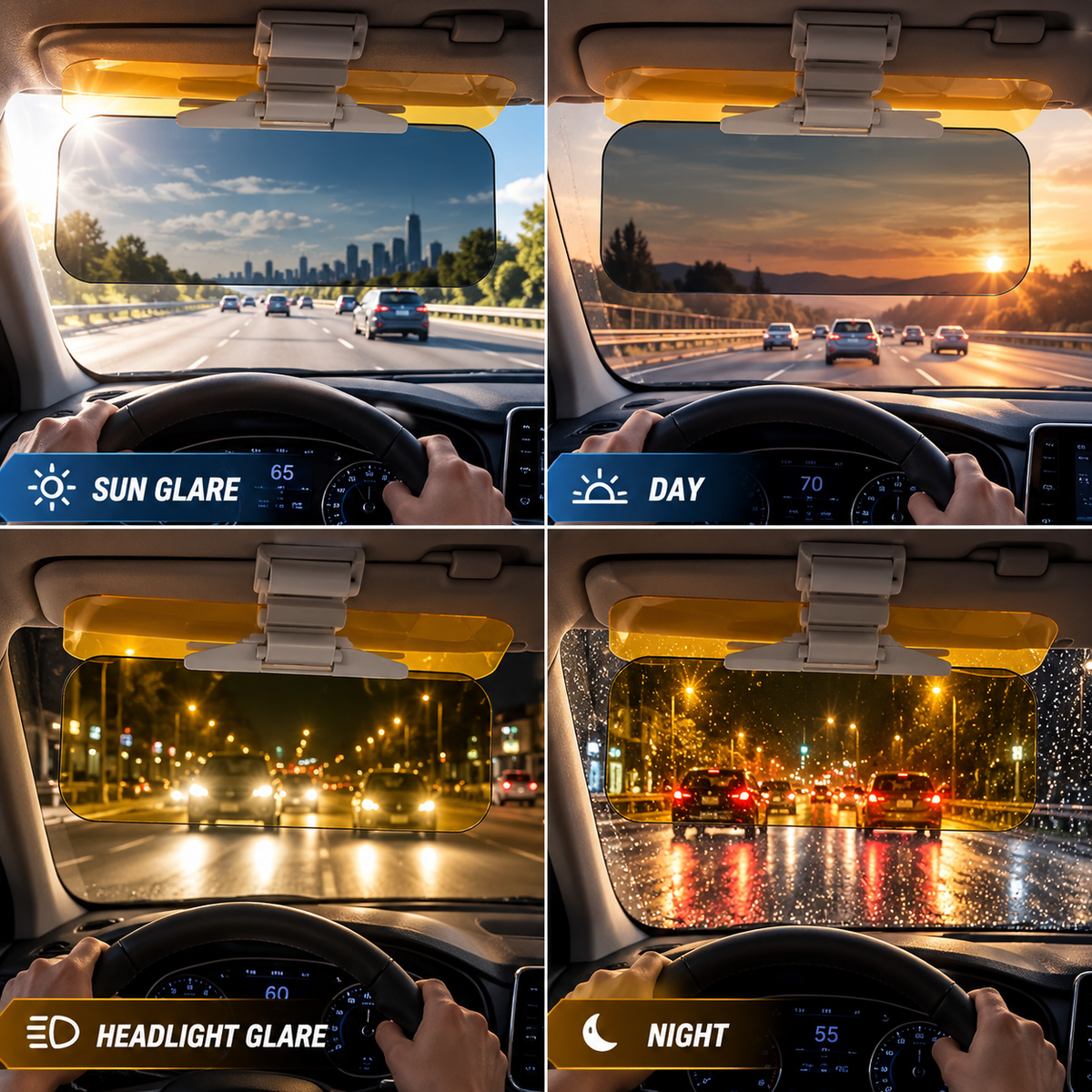 Anti glare car visor installation steps