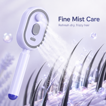 Electric Spray Massage Hair Brush for Frizzy Hair