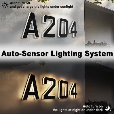 🔥Hot Sale 49% OFF🎁✨ Solar Lighted House Number - Waterproof LED Address Sign