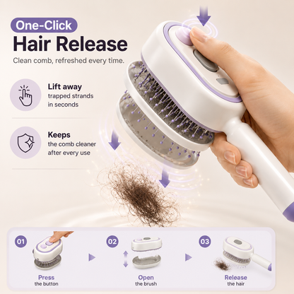 Electric Spray Massage Hair Brush for Frizzy Hair
