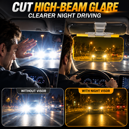 Dual-layer anti-glare sun visor for automobiles