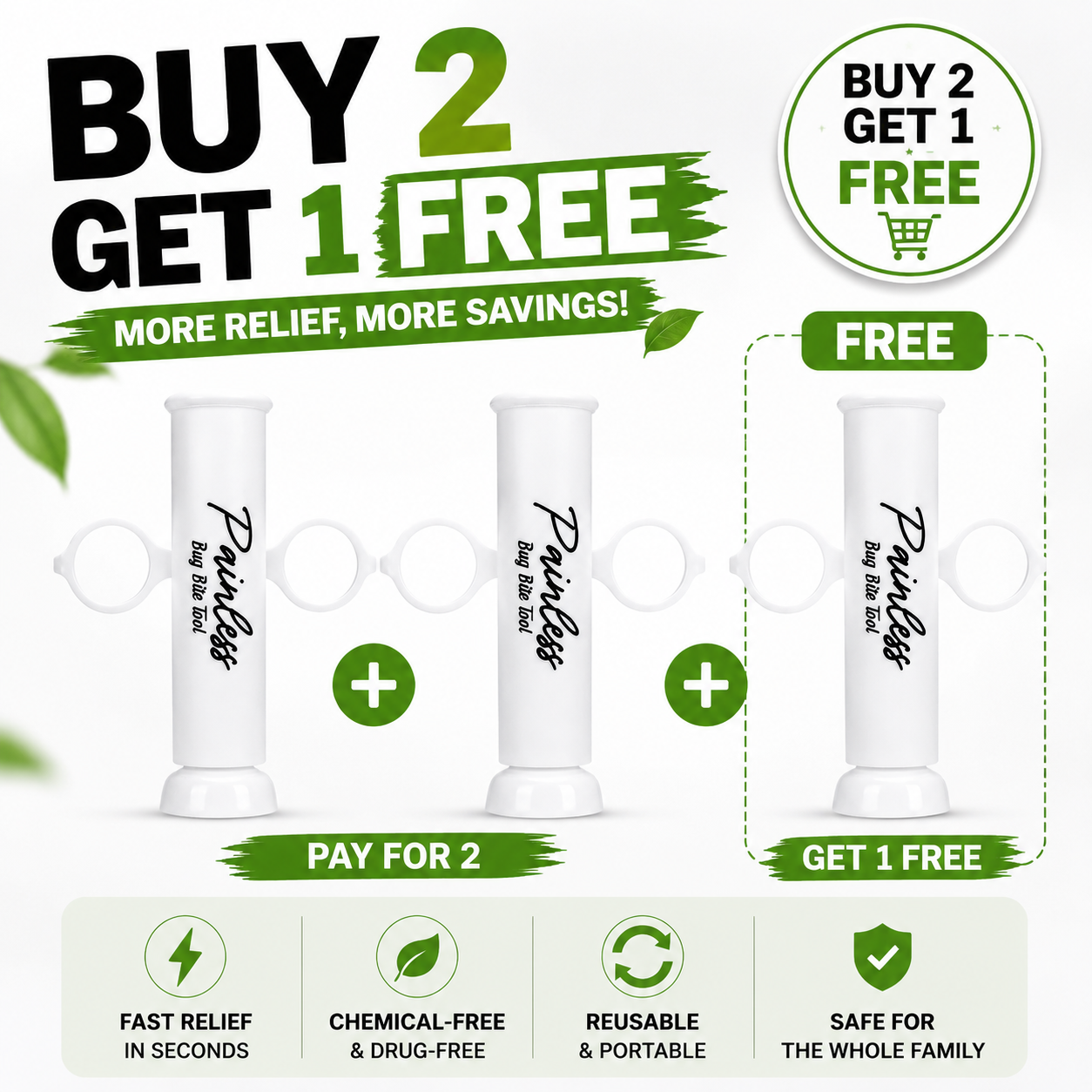 Buy 2 + Get 1 FREE