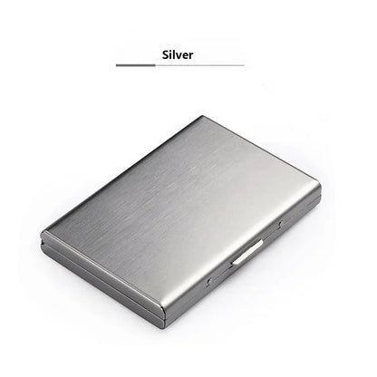 RFID Blocking Stainless Steel Card Holder, Slim Portable Anti‑Theft Metal Credit Card Case